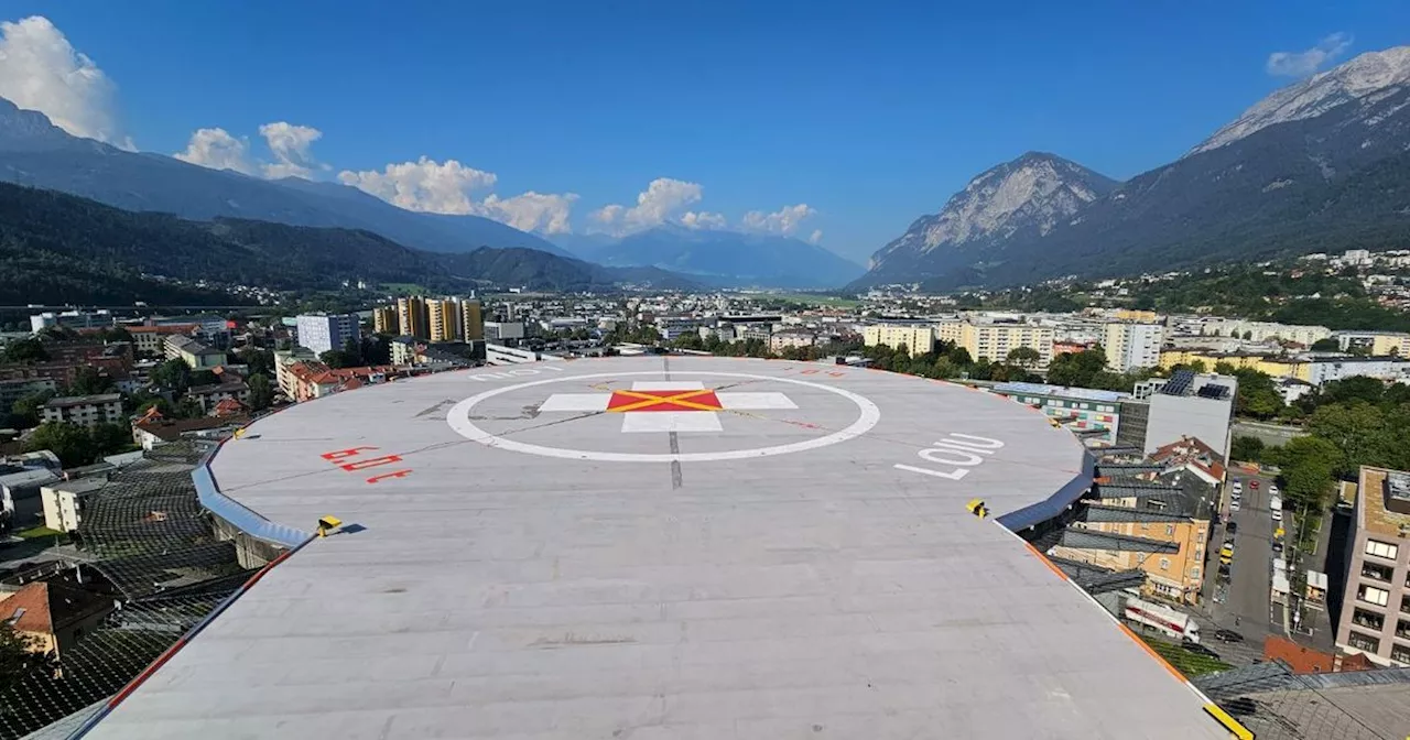 Heli-Landeplatz der Klinik Innsbruck geht mit Verzögerung wieder in Betrieb