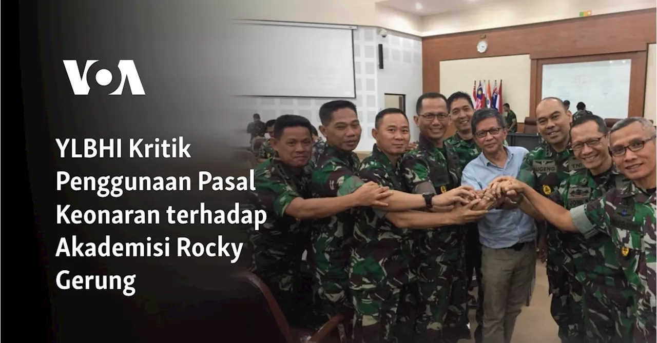 YLBHI Kritik Penggunaan Pasal Keonaran terhadap Akademisi Rocky Gerung