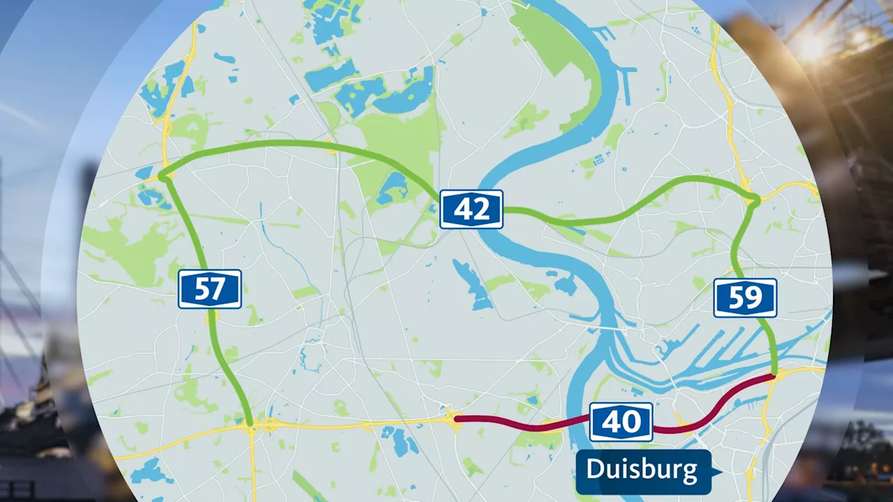 Sperrung A40 zwischen Moers und Duisburg wegen Bauarbeiten