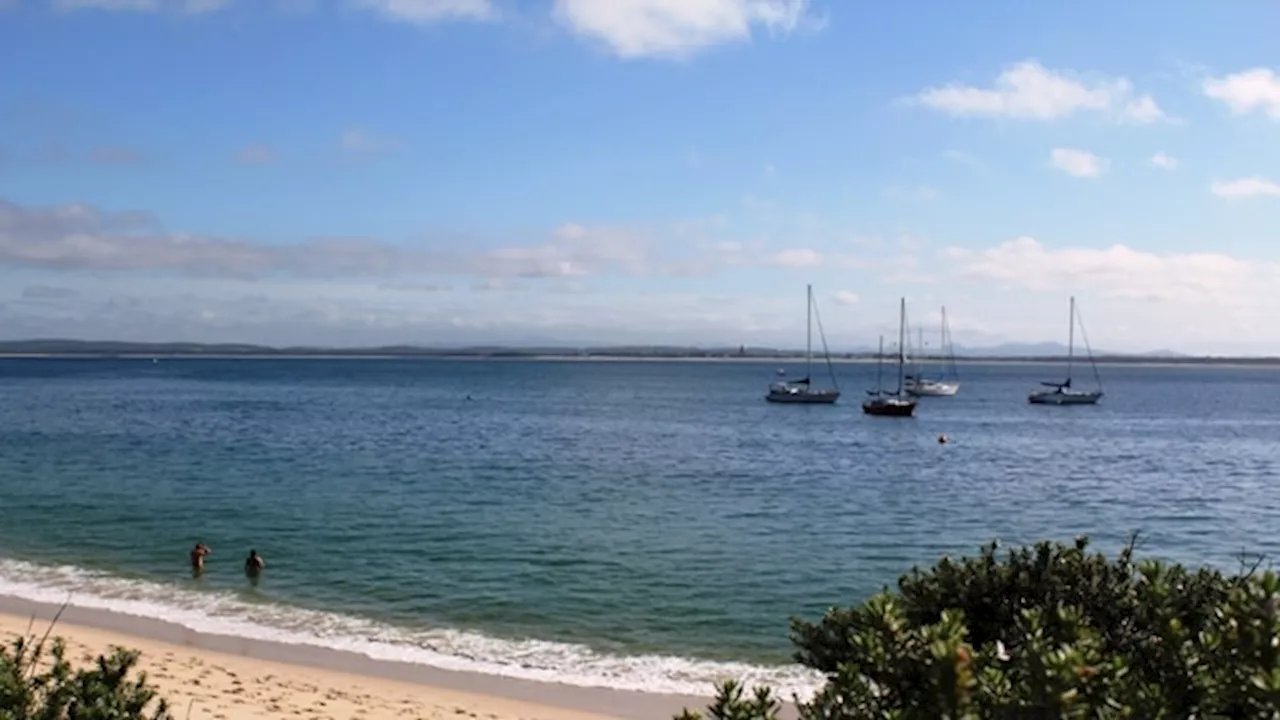 Major land and sea search underway for helicopter carrying man and dog near Port Stephens