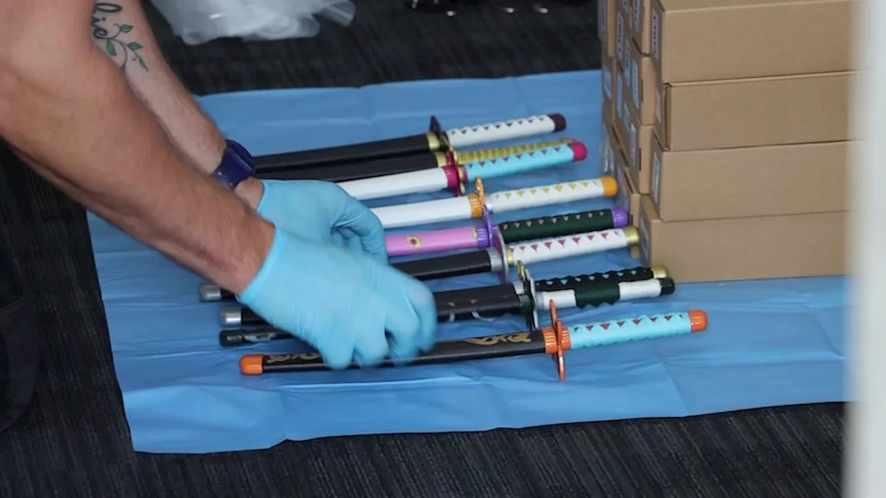 Police find hundreds of illegal weapons in raids on Melbourne collectables stores