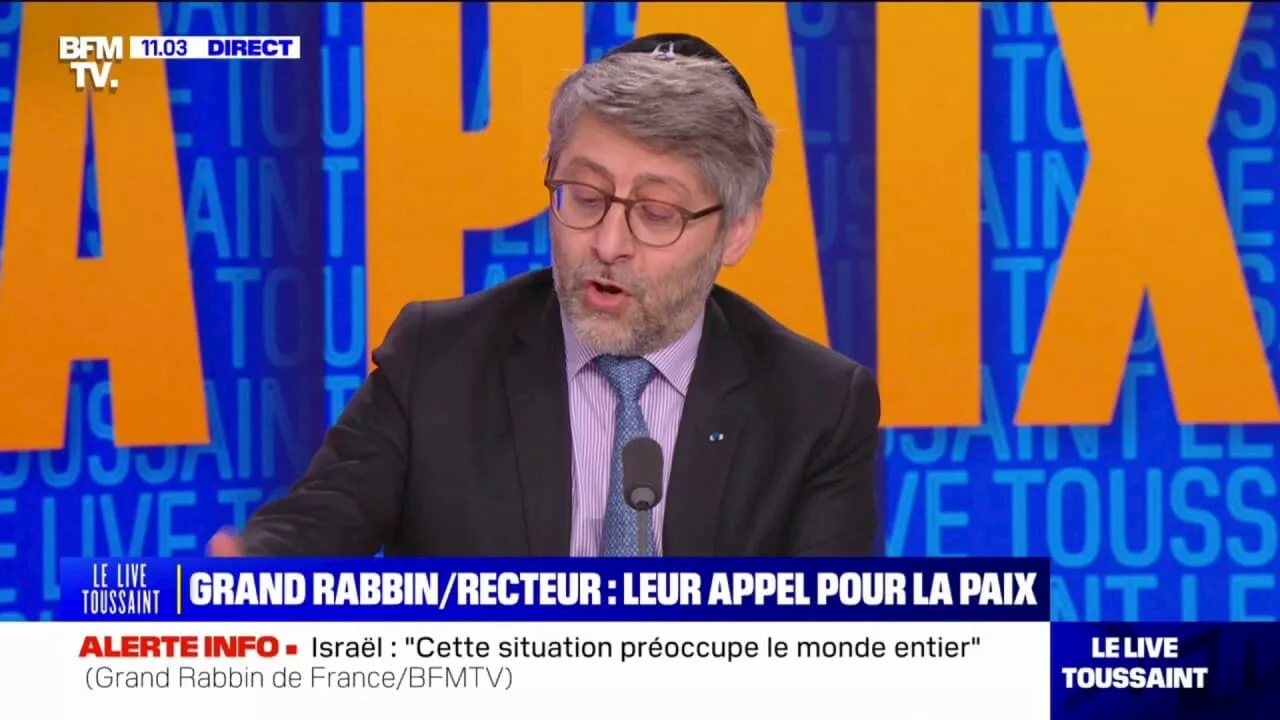 Israël: 'Ce qui se passe là-bas ouvre l'antisémitisme', réagit le grand rabbin de France