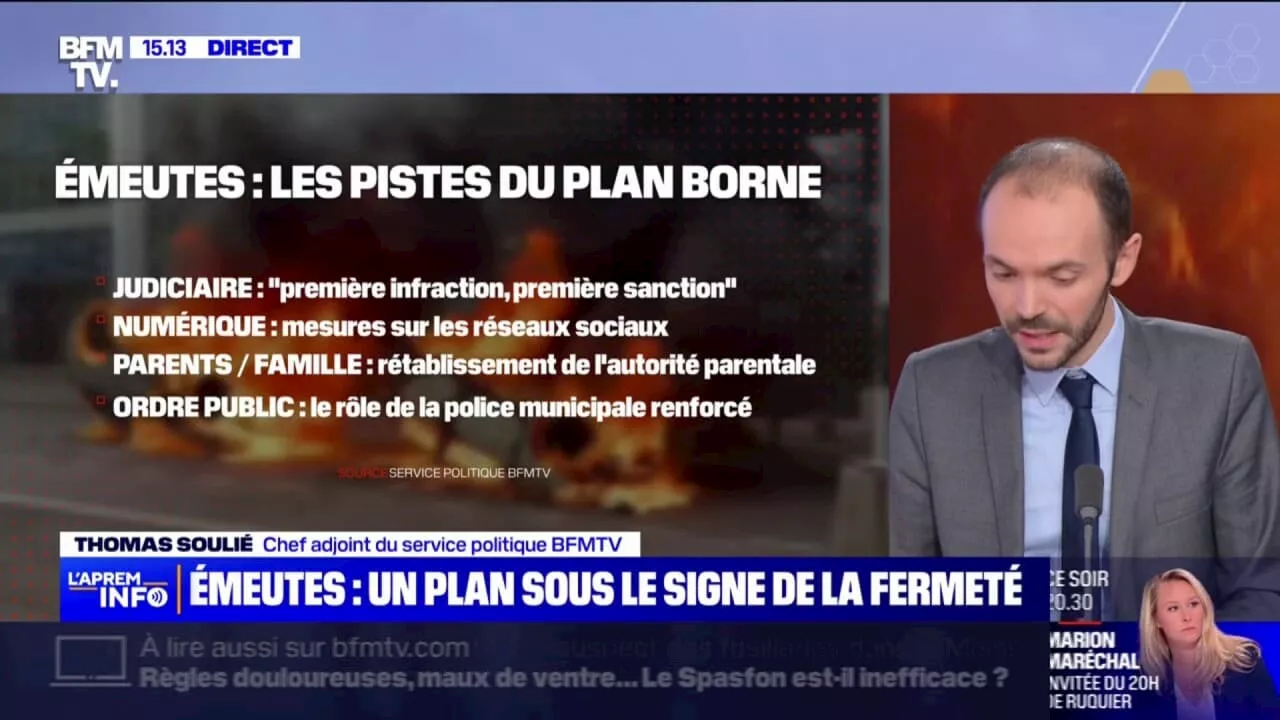 Les pistes du plan anti-émeutes présenté par Élisabeth Borne