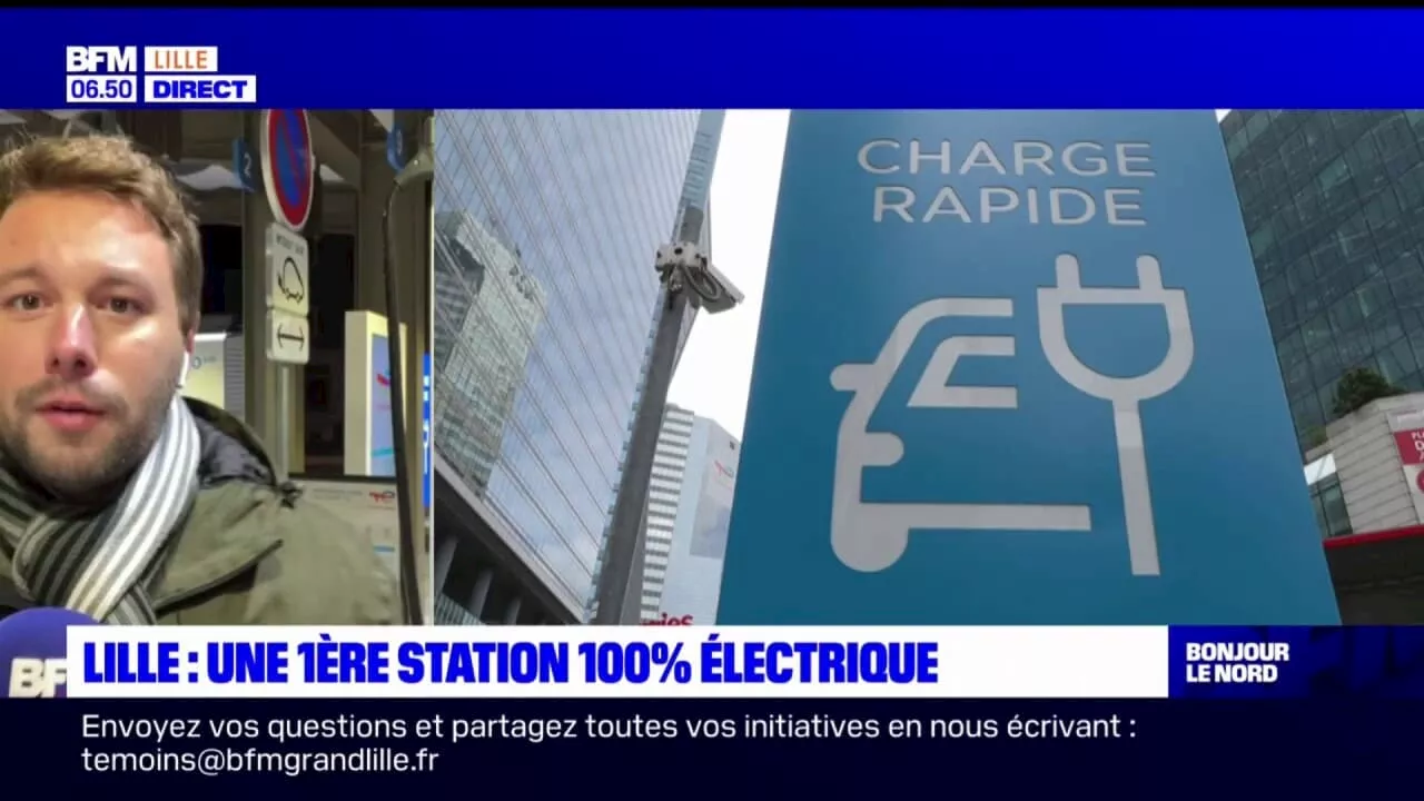 Lille: une première station-service 100% électrique