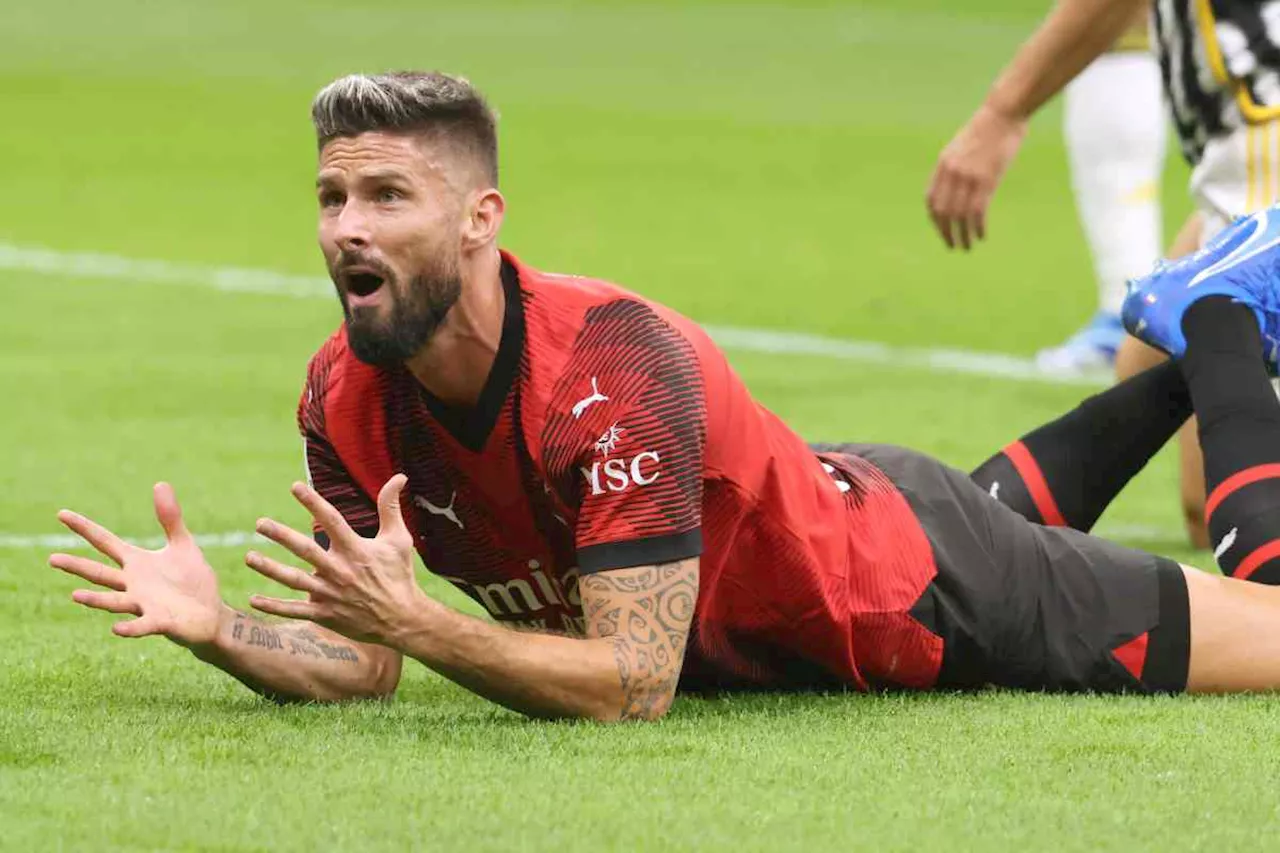 Milan, Giroud si è fermato: Pioli ha un grande problema