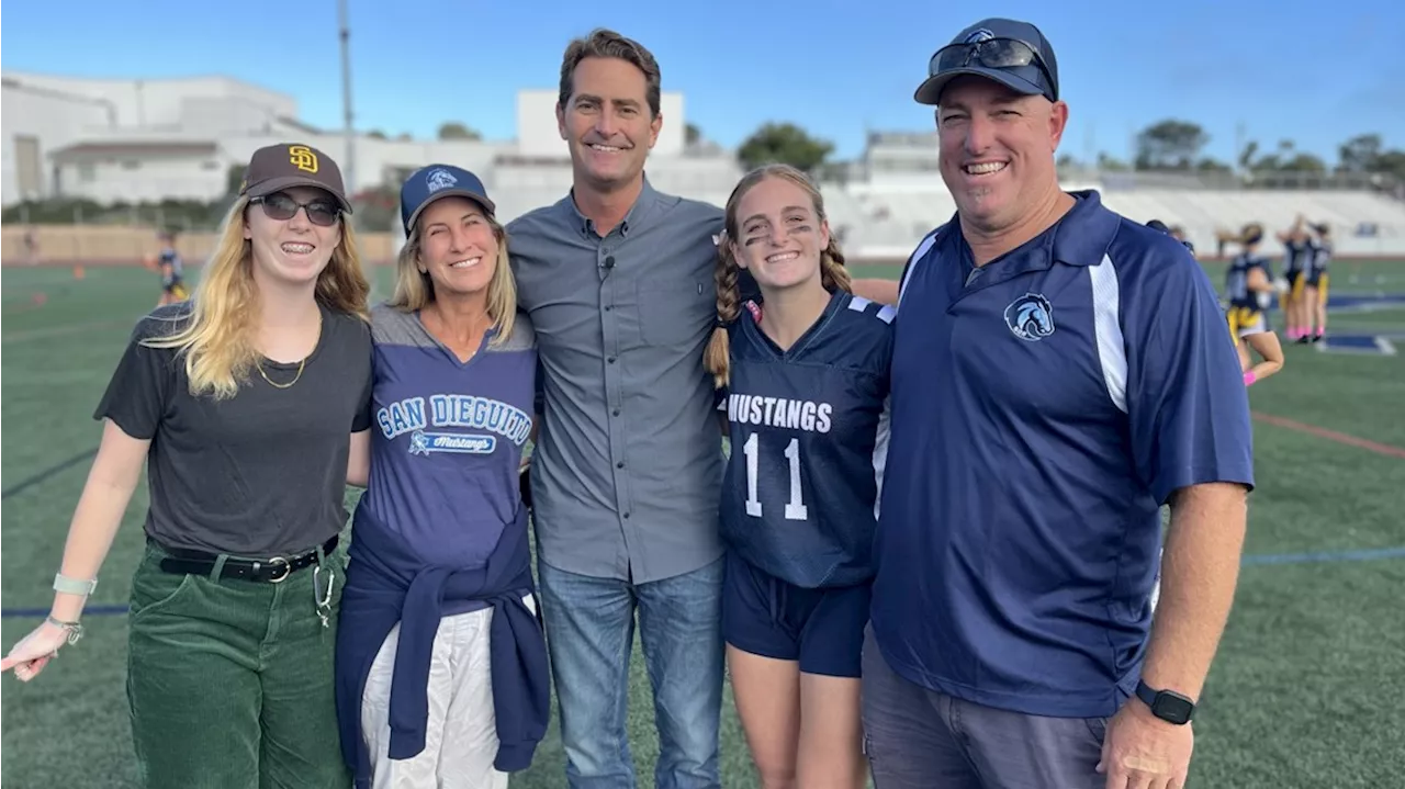 Dad & daughter complete 'Four Generation Football Family' with flag football