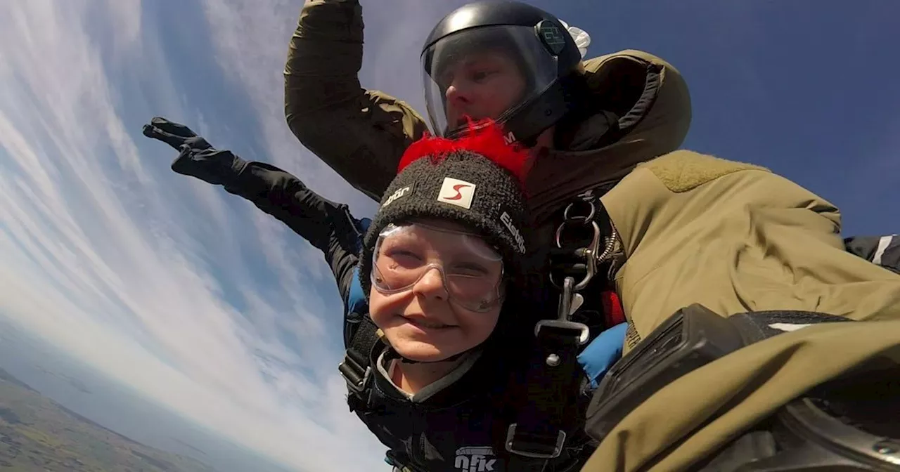 Scots school kid breaks aunt's record to become youngest Scottish skydiver