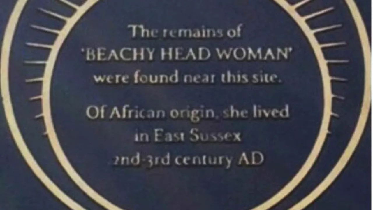 Plaque honouring the 'first black Briton' is removed after DNA analysis finds she was 'most likely...