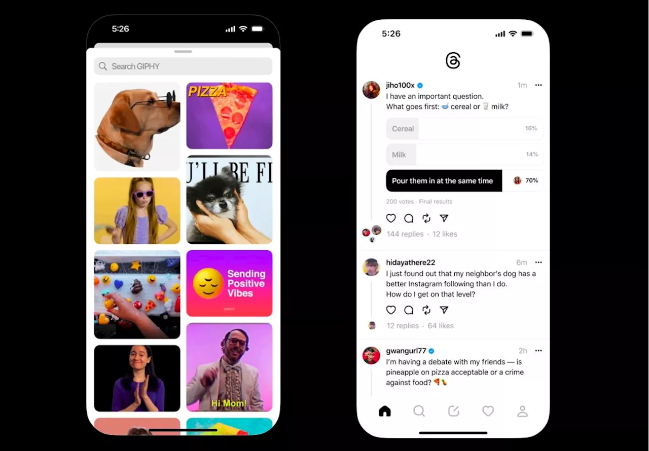 Threads now has polls and an easy way to post GIFs