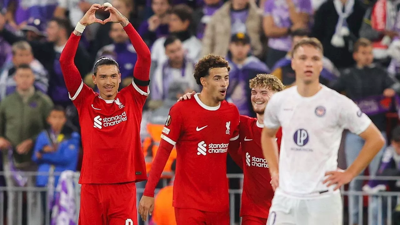 Liverpool vence o Toulouse e mantém 100% de aproveitamento na Europa League