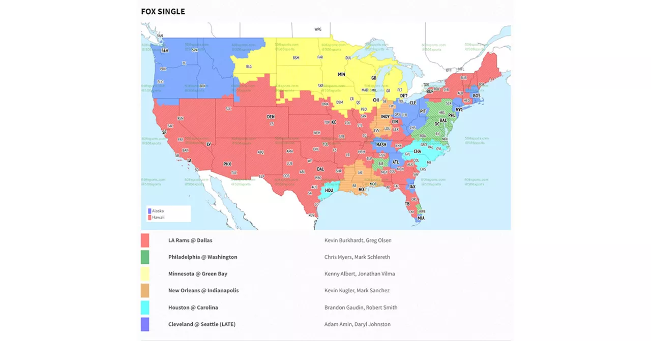 NFL Week 8 TV maps: Some major markets are getting Seahawks vs. Browns