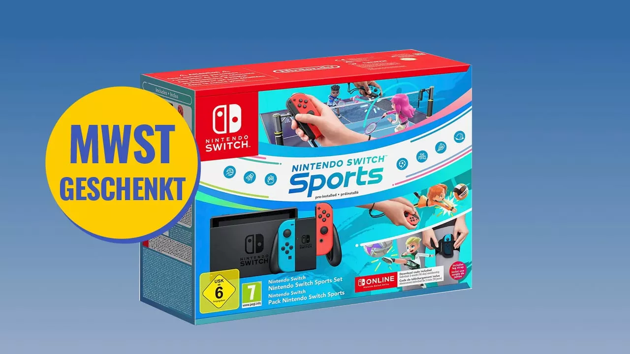 Sportlich! Bei MediaMarkt spart ihr euch jetzt die Mehrwertsteuer auf die Nintendo Switch mit 'Switch Sports'