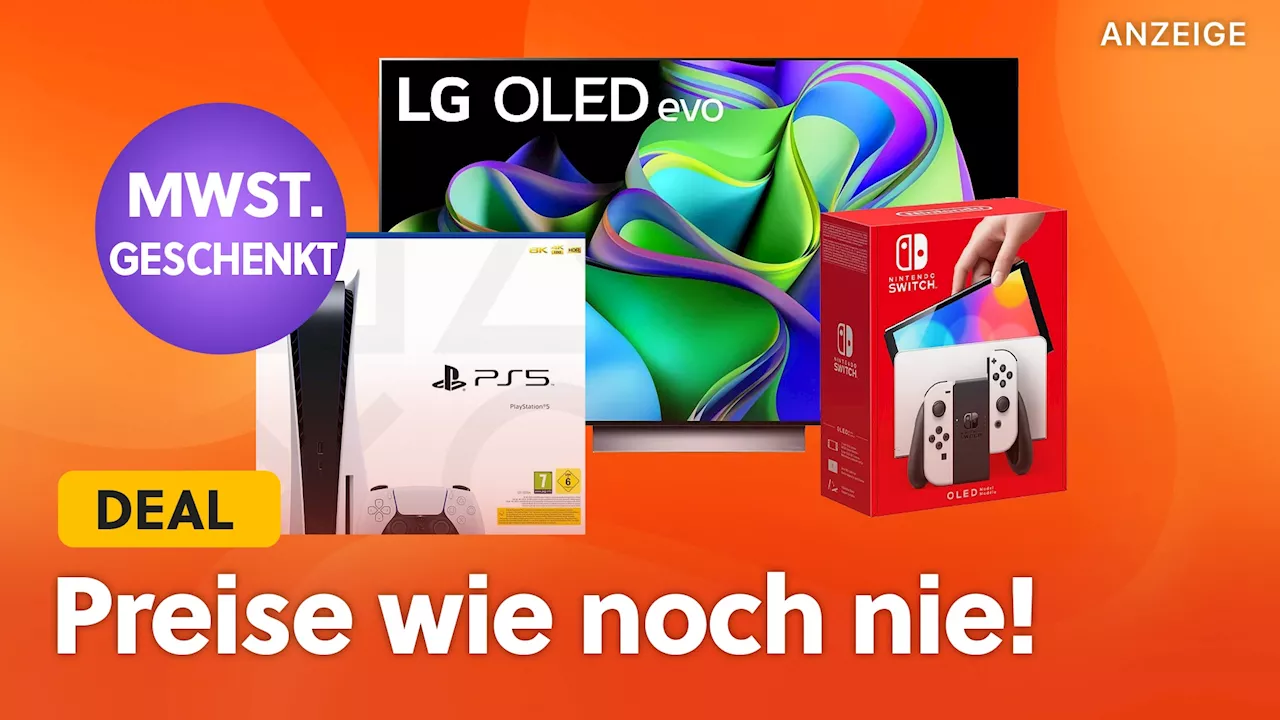 MediaMarkt schenkt euch die Mehrwertsteuer: Samsung OLED TVs, Nintendo Switch und mehr unwahrscheinlich günstig!