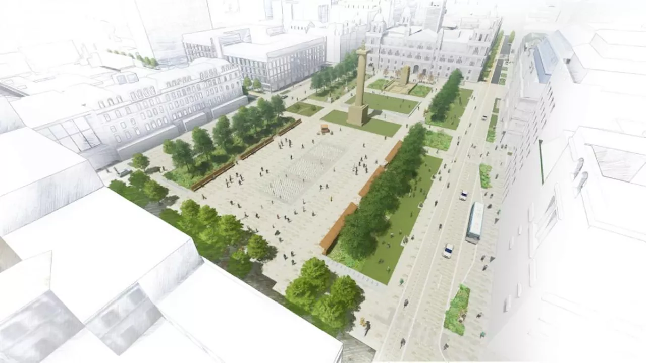 George Square redesign: more trees, grass and statues moved