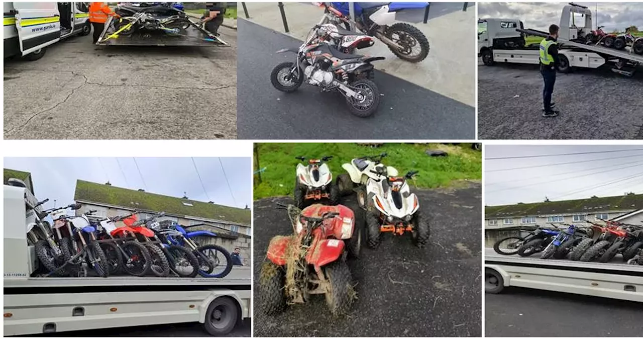 Gardai seize 44 scramblers and off-road vehicles following operation