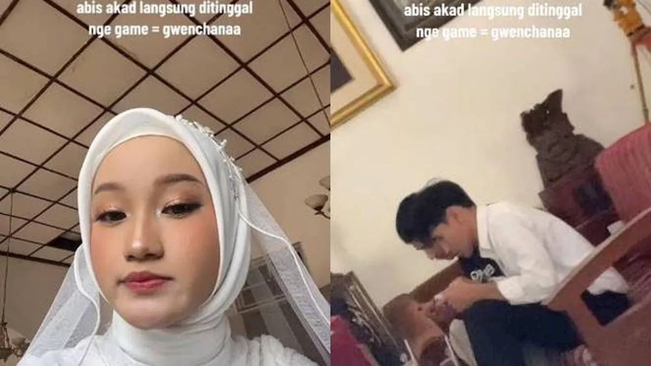 Viral Ekpresi Pengantin Wanita Ditinggal Main Game Usai Akad Ini Tuai Banyak Sorotan