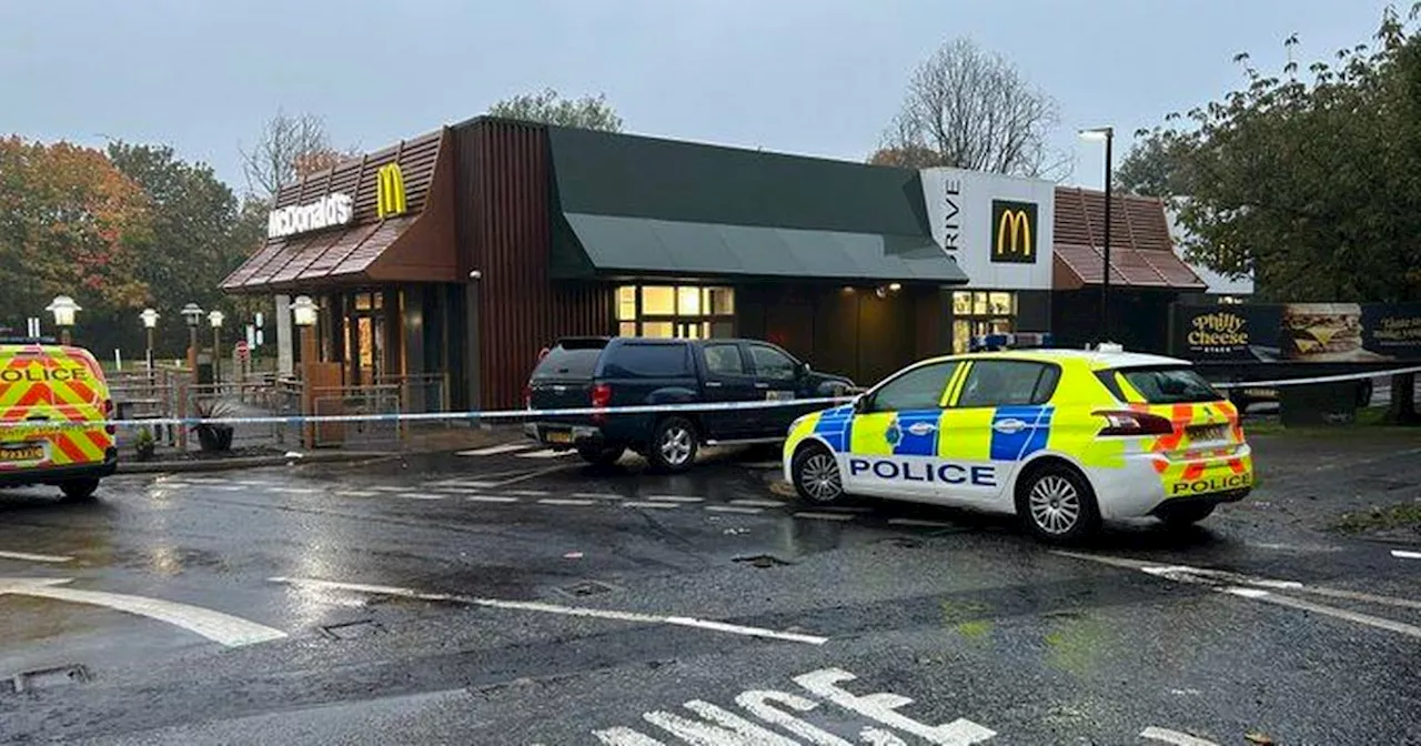 Man 'sets himself on fire' outside McDonald's and is fighting for his life