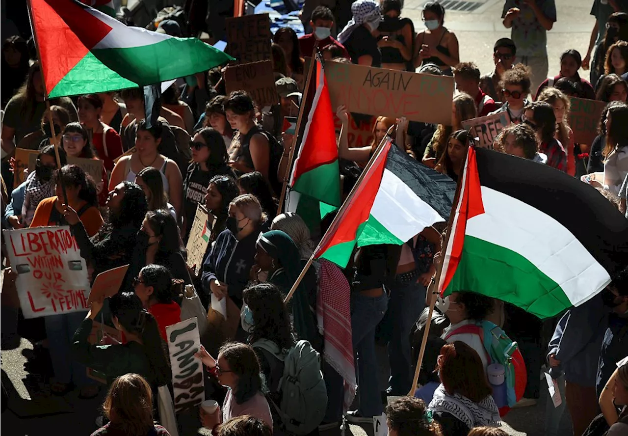 UC Santa Cruz students march for end to Israel-Hamas war