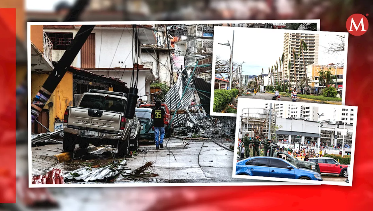 Árboles caídos y edificios dañados: así luce Acapulco tras el paso del huracán 'Otis'