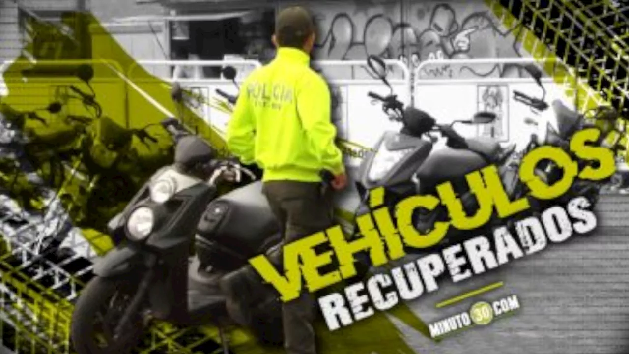 En el Área Metropolitana fueron recuperadas varias motos y carros que habian sido robadas