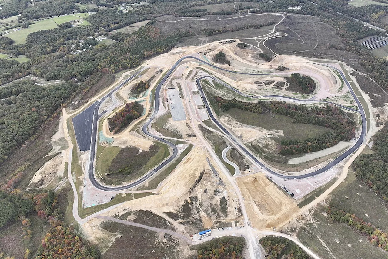 First images of new Flatrock Motorsports Park show off its 30-degree banked turn