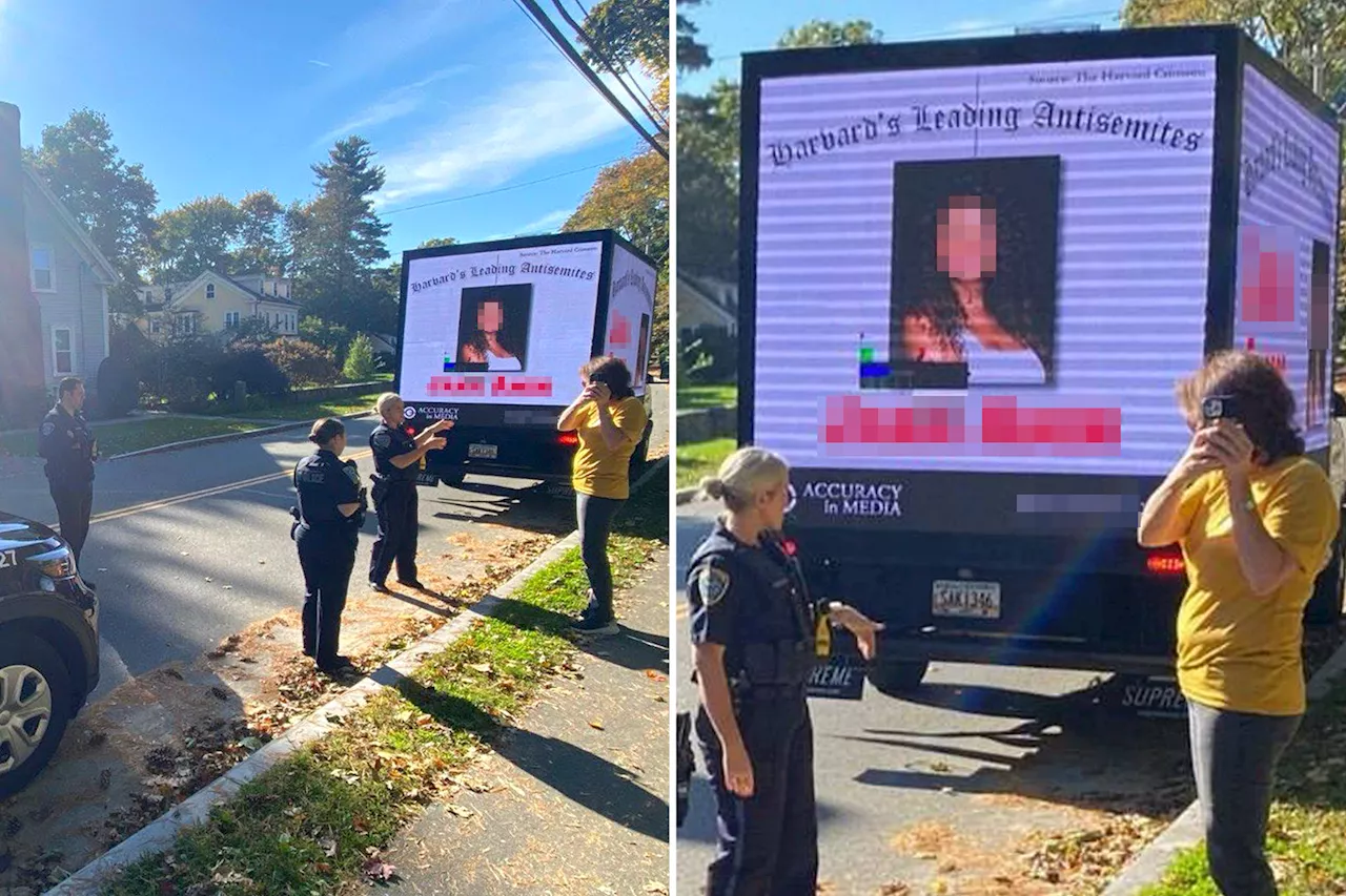 Harvard 'doxxing truck' parks outside students' homes who blamed Israel for Hamas attacks