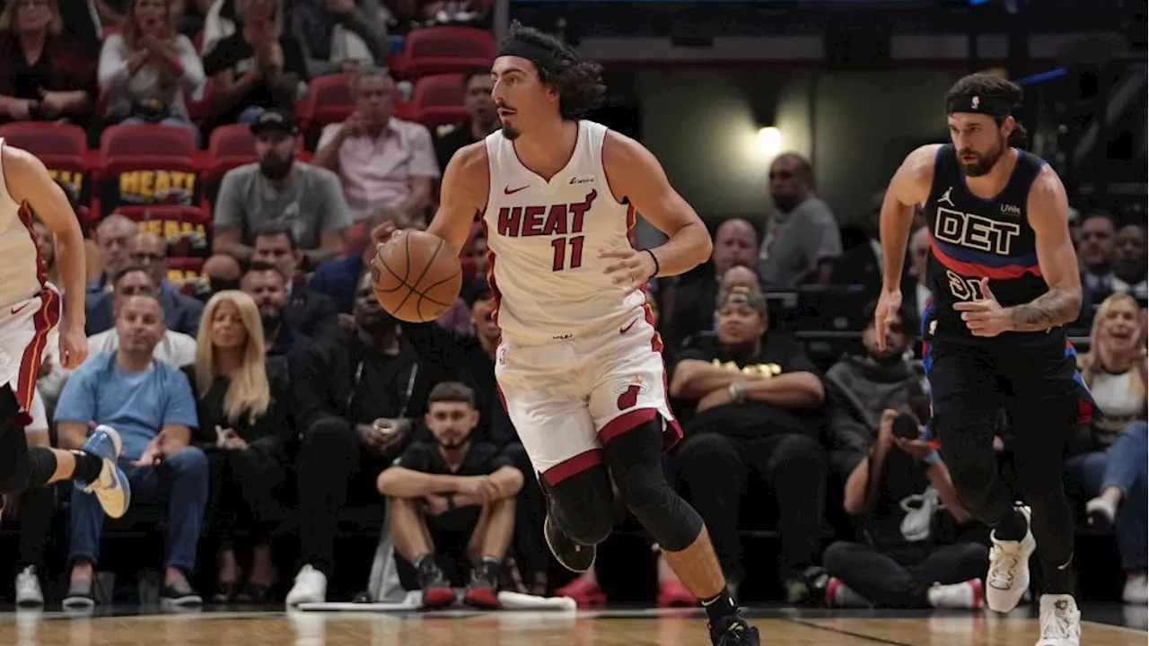 Jaime Jaquez debutó con los Miami Heat en la victoria sobre los Detroit Pistons