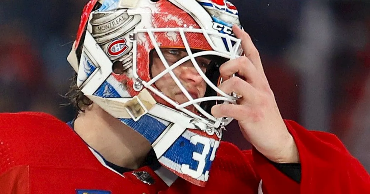 Samuel Montembeault will start in goal for Canadiens vs. Blue Jackets