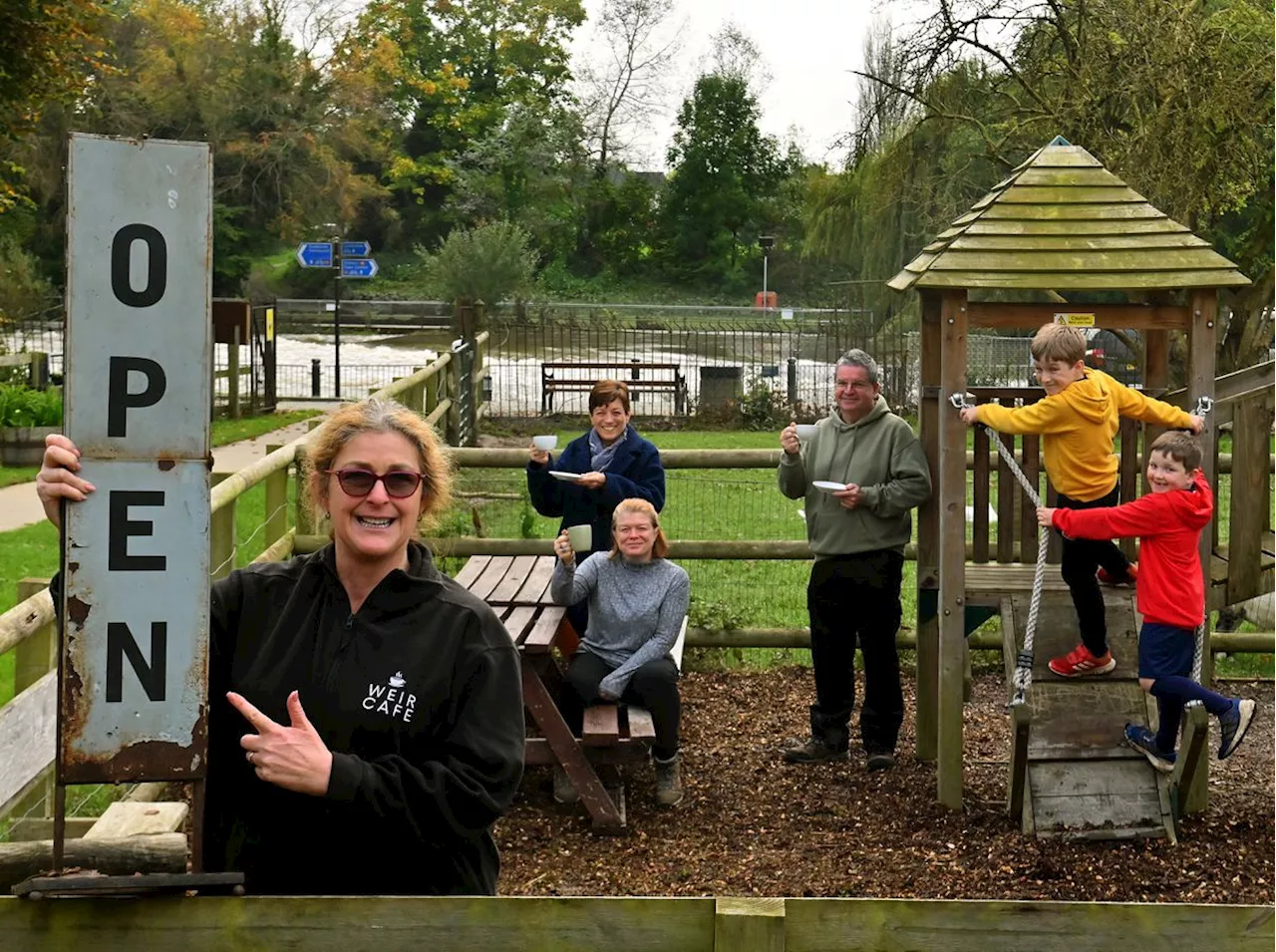 Shrewsbury cafe on edge of flooded River Severn reopens as water level drops