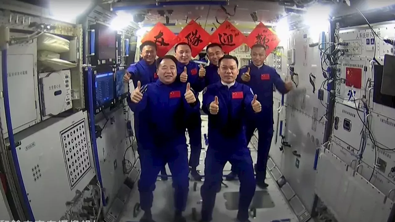 China's Shenzhou 17 Astronauts Arrive At Tiangong Space Station (video)