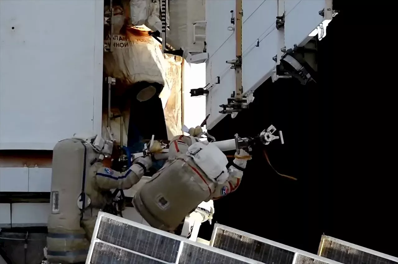 Cosmonauts on ISS spacewalk encounter toxic coolant 'blob' while inspecting leaky radiator