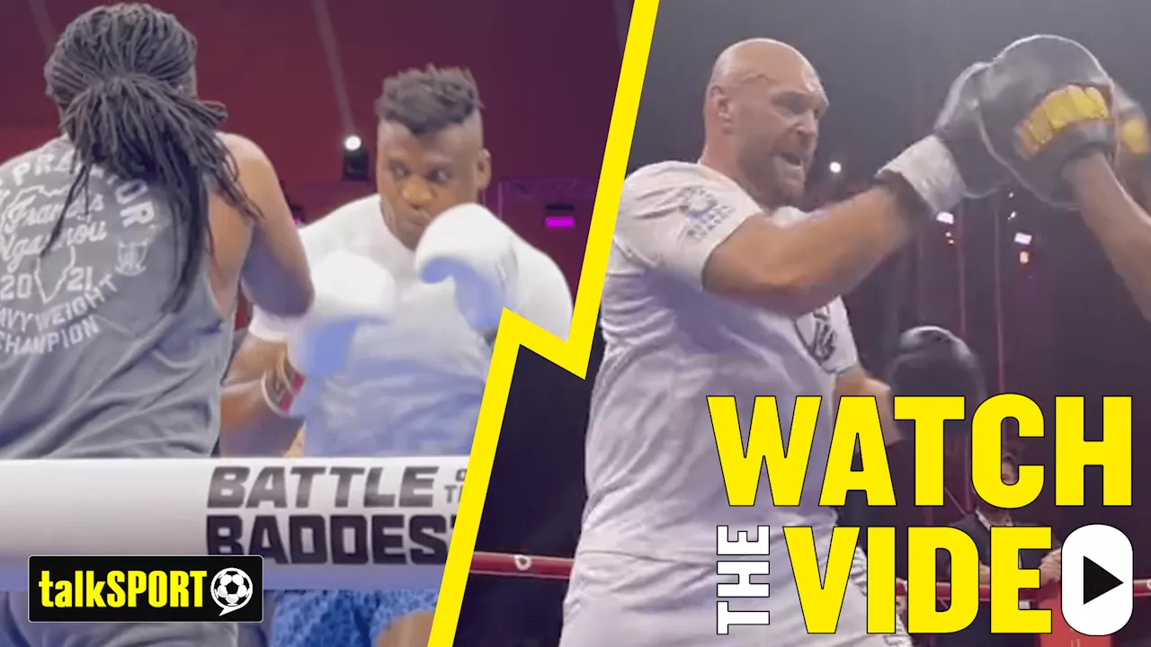 Tyson Fury and Francis Ngannou entertain crowds at Saudi Arabia public workouts