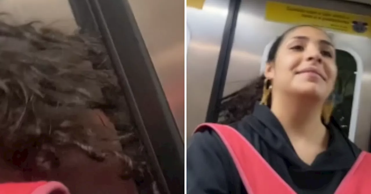 Jovem fica com cabelos presos em porta de metrô em SP e viraliza; veja vídeo