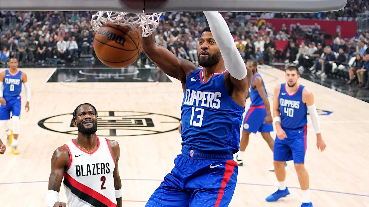 Leonard, George dominate in Clippers' win over Trail Blazers