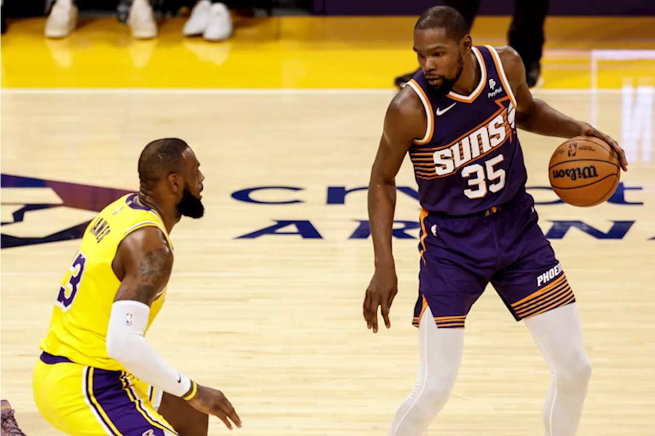 Nba, Kevin Durant in Phoenix Suns contro Los Angeles Lakers