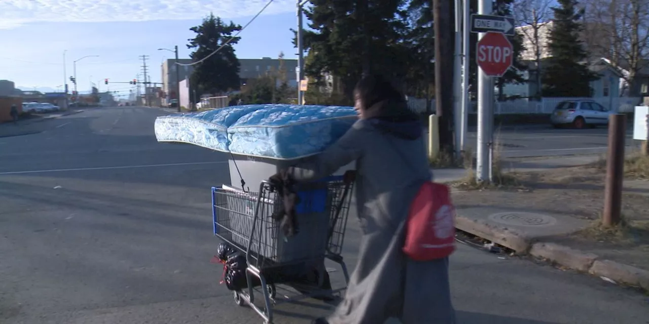 Anchorage municipal crews abate homeless camp at 3rd and Ingra