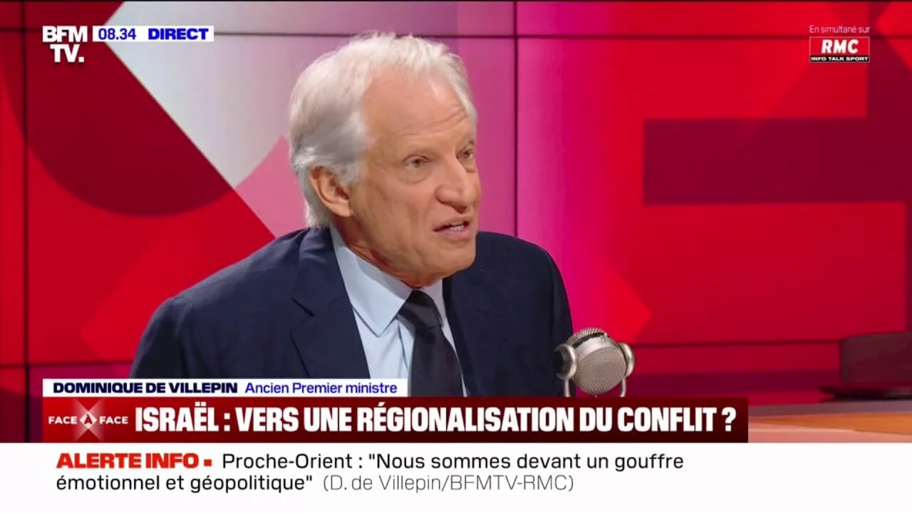 Dominique de Villepin: 'Le Hamas nous a tendu un piège, celui de l'horreur maximale'