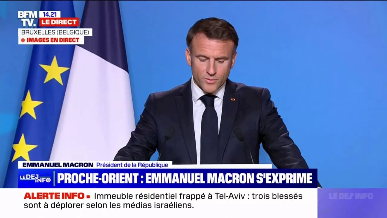 Emmanuel Macron: 'Israël n'est pas seule pour lutter contre le terrorisme'