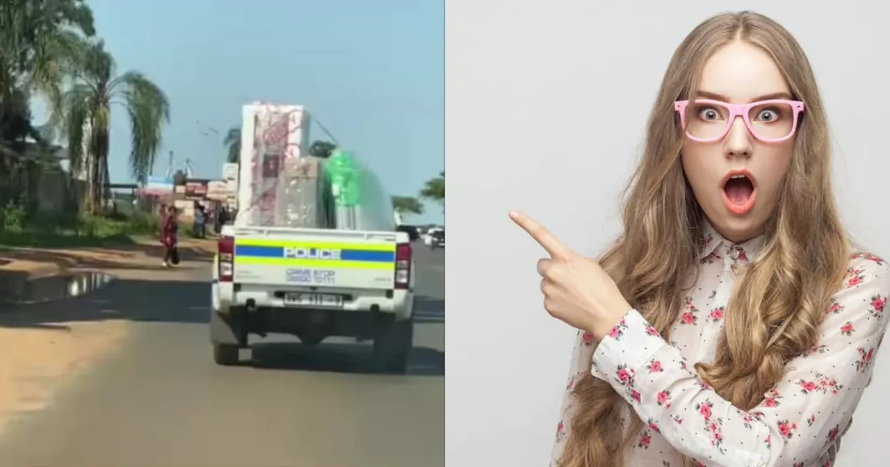 SAPS Van Transporting Personal Household Goods Recorded in TikTok Video, Police Job Perks in Focus