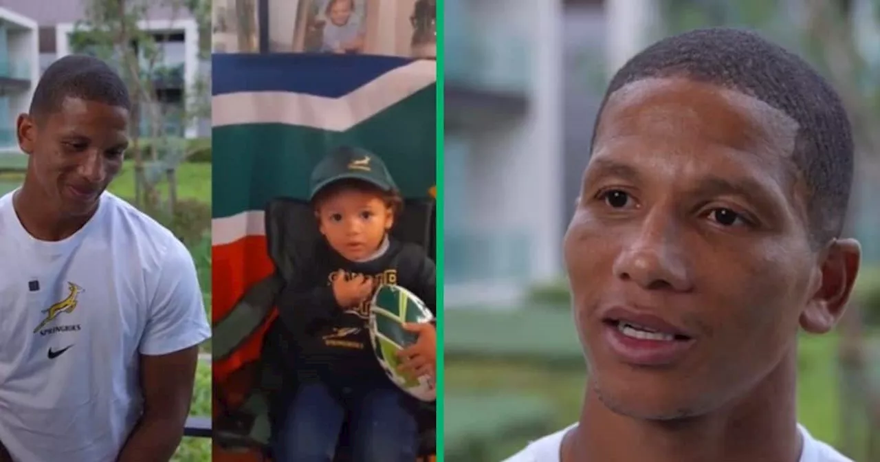 Springbok's Manie Libbok Reacts to Adoring Fan in Heartwarming TikTok Video, Mzansi Netizens Moved