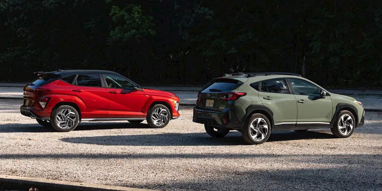 View Photos of the 2024 Subaru Crosstrek Limited vs. 2024 Hyundai Kona N Line AWD