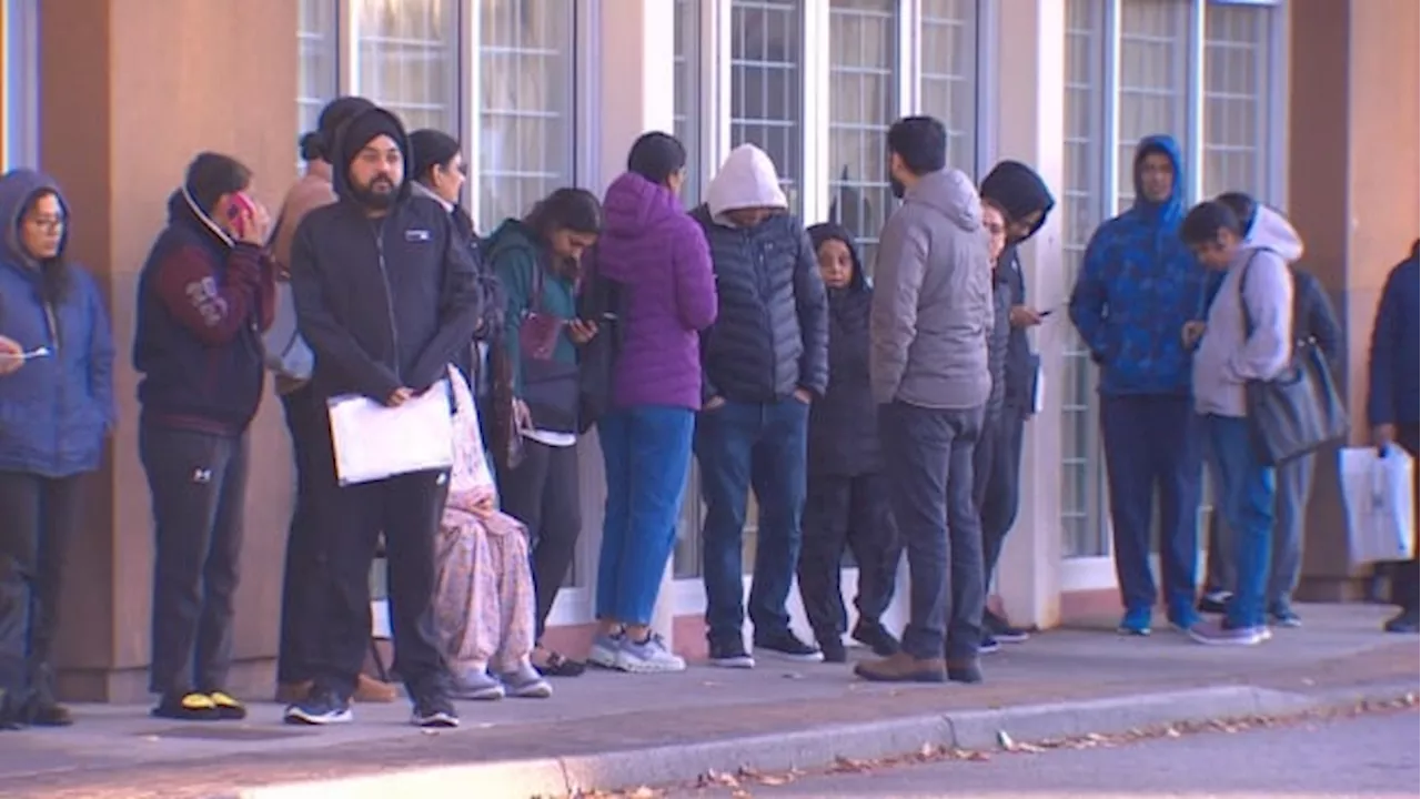 Long lines outside B.C. Indian visa centre as some services resume