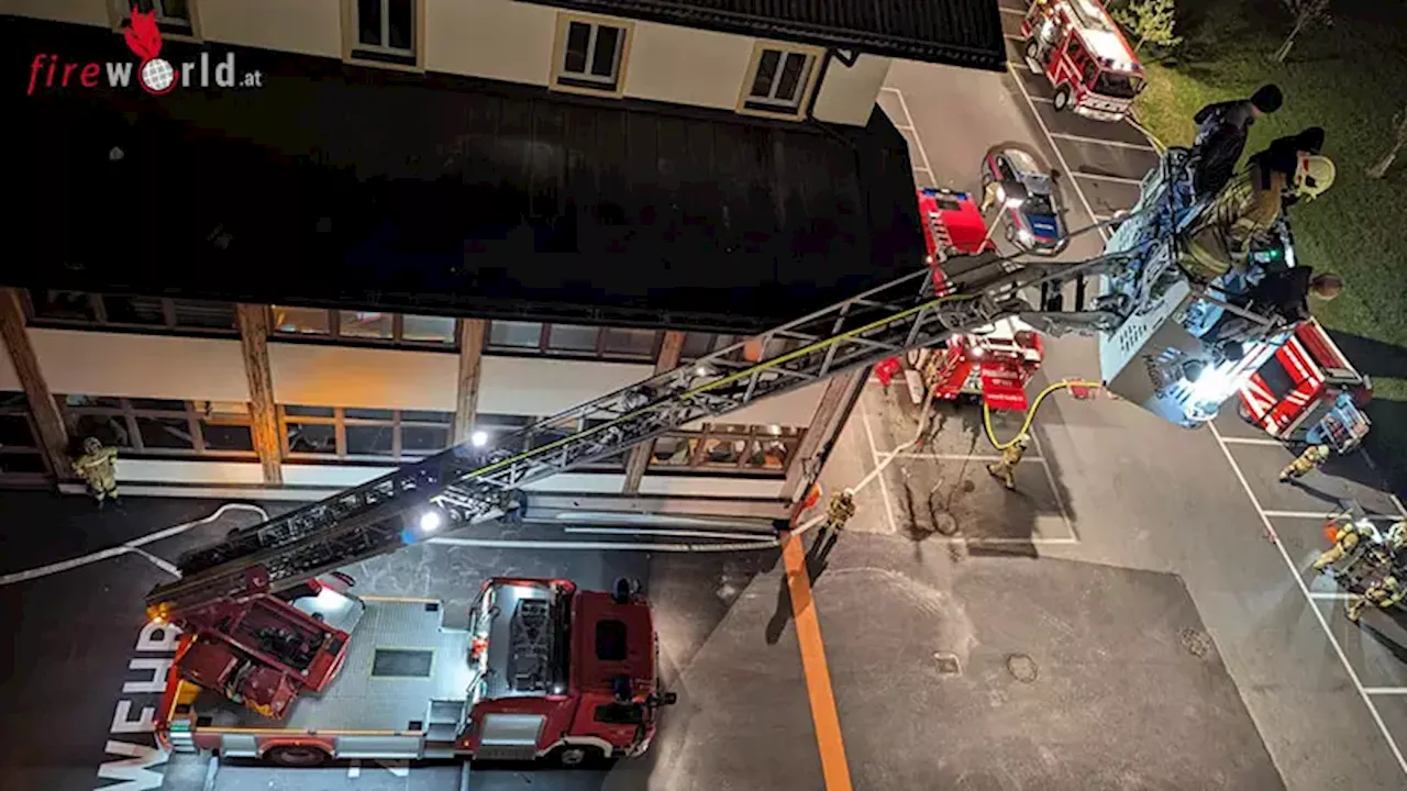 Feuerwehrübung in Kuchl mit Unterstützung von FF Golling und FF Hallein