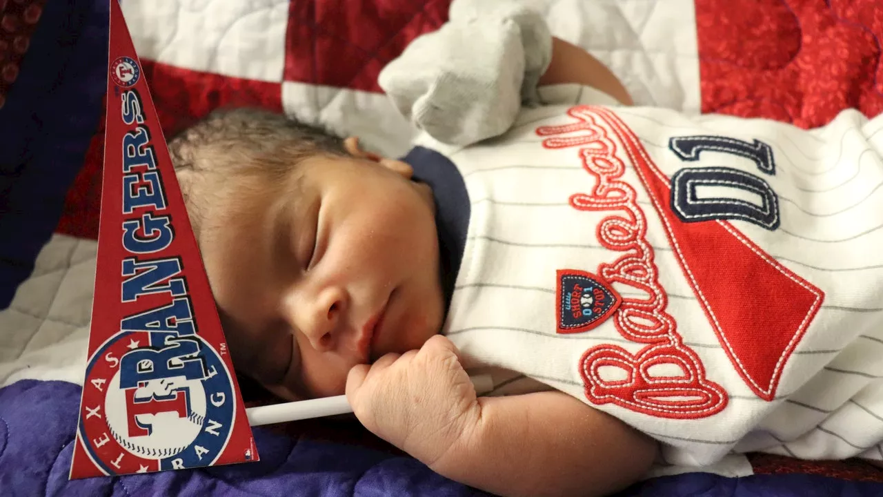 PHOTOS: North Texas NICU babies show support for Texas Rangers