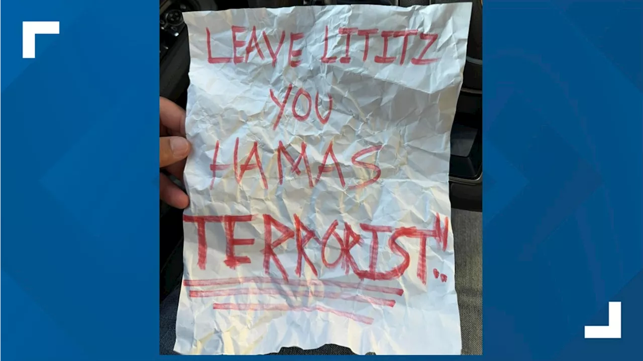 Lititz business owner receives anonymous hate letter related to Israel-Hamas War