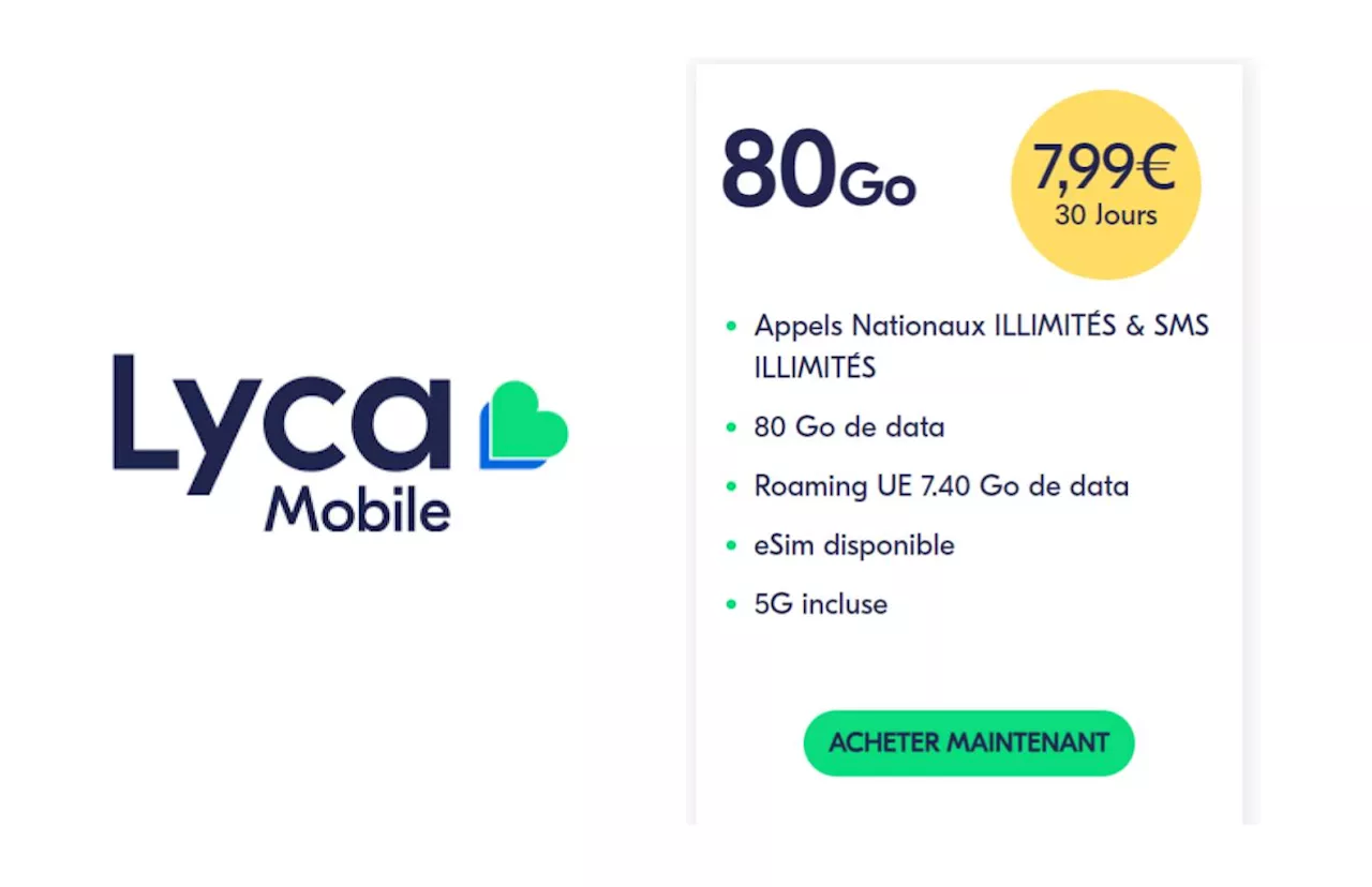 Ce forfait mobile flexible de 80 Go est sans aucun doute la meilleure offre du moment