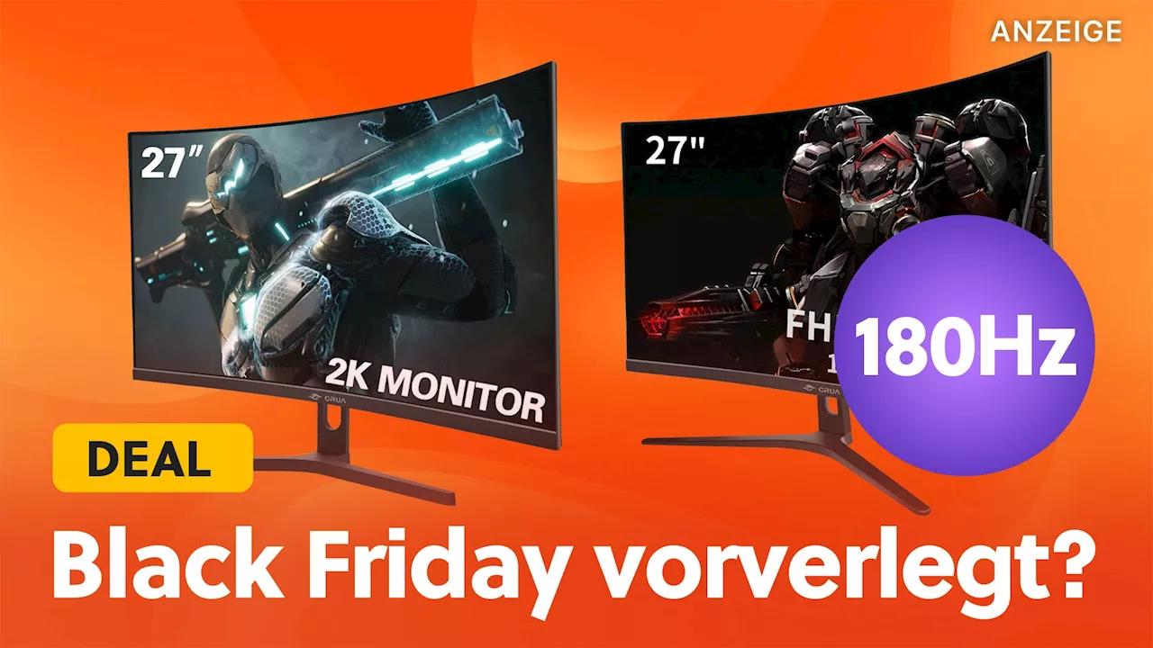 Über 170Hz aber unter 170€: Dieser 27 Zoll curved Gaming-Monitor wird euch auf Amazon nachgeworfen