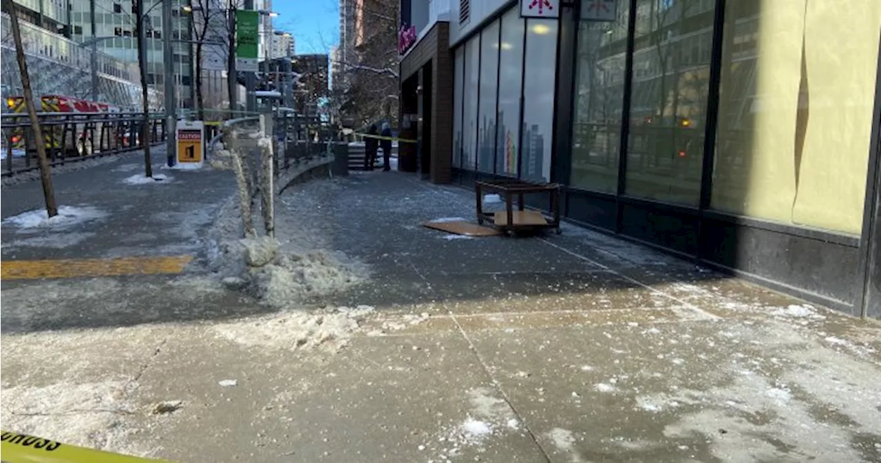 Falling table from 9th floor Calgary apartment narrowly misses pedestrian below