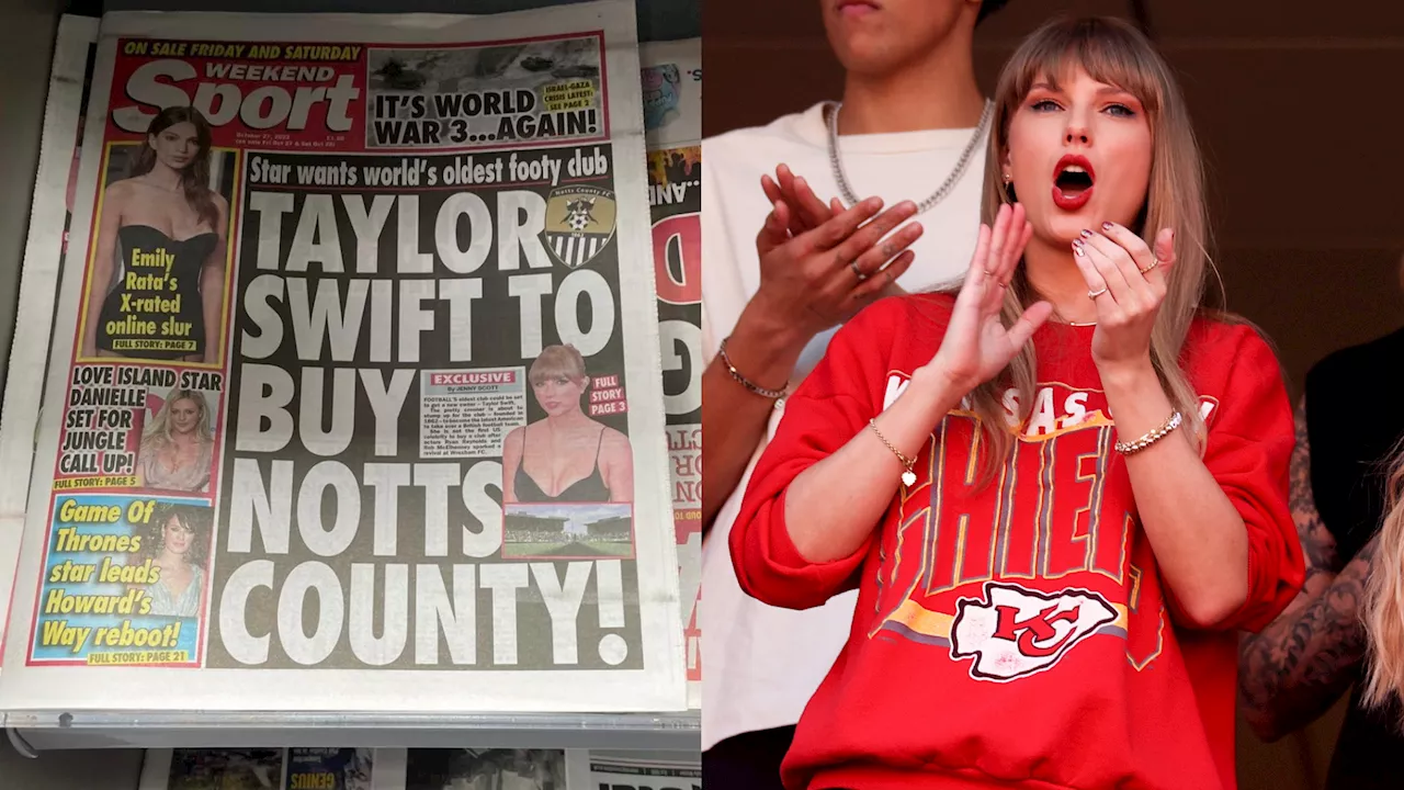 Wrexham's rivals Notts County respond to rumours that Taylor Swift is plotting takeover with hilarious statement