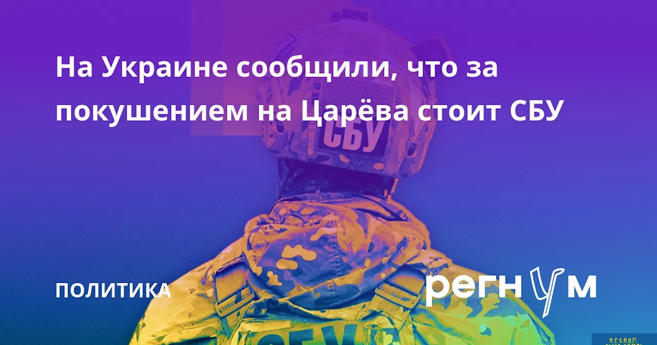 На Украине сообщили, что за покушением на Царёва стоит СБУ